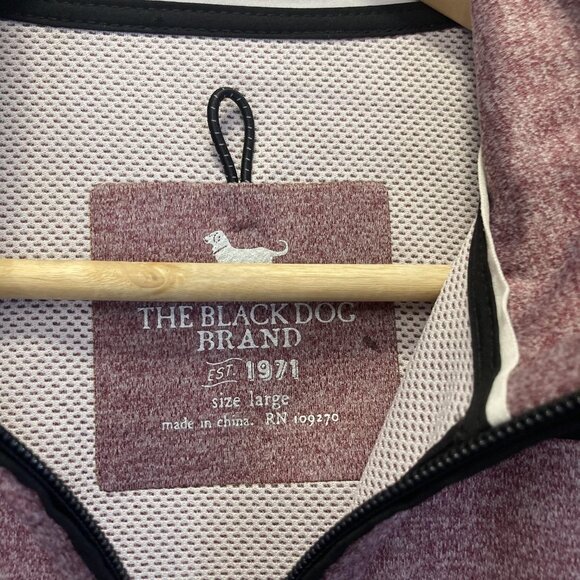 Black Dog Brand 1/4 Zip Mens Pullover Large Athletic Long Sleeve Performance EUC - Picture 4 of 16